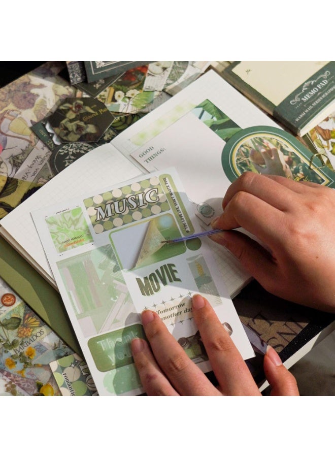 سيوسي Retro Scrapbooking Kit, Mystery Space-Themed Craft Supplies, DIY Planner Decorations, Bullet Journaling Materials, Collage Art Set with Stickers, Washi Tapes & Ephemera (154-Piece) - Image 5